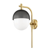 Lighting - Wall Sconce Nyack 1 Light Wall Sconce // Aged Brass & Black 