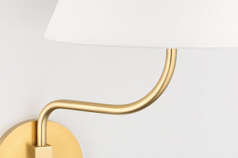 Lighting - Wall Sconce Patti 1 Light Wall Sconce with Plug // Aged Brass 