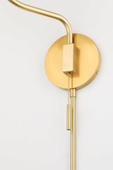 Lighting - Wall Sconce Patti 1 Light Wall Sconce with Plug // Aged Brass 