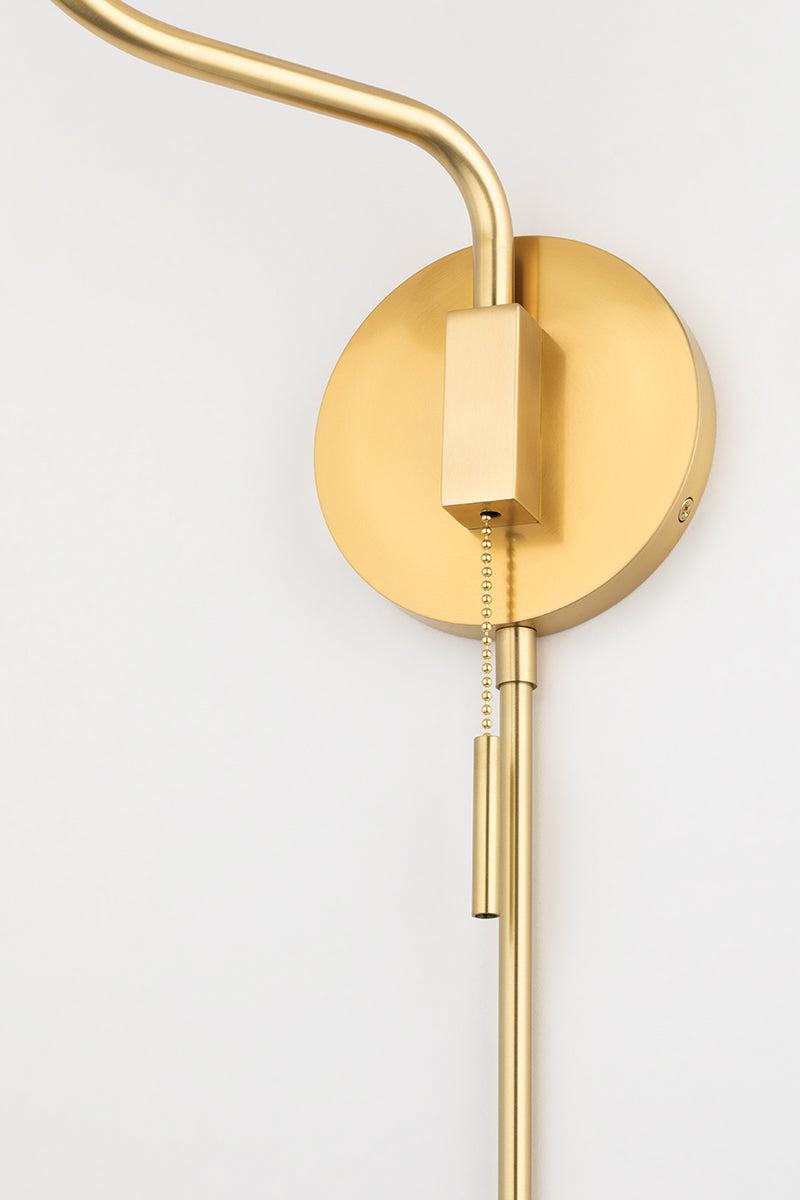 Lighting - Wall Sconce Patti 1 Light Wall Sconce with Plug // Aged Brass 