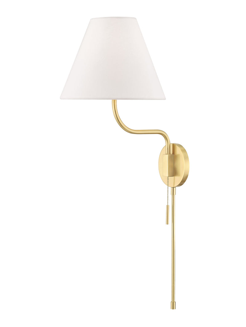 Lighting - Wall Sconce Patti 1 Light Wall Sconce with Plug // Aged Brass 