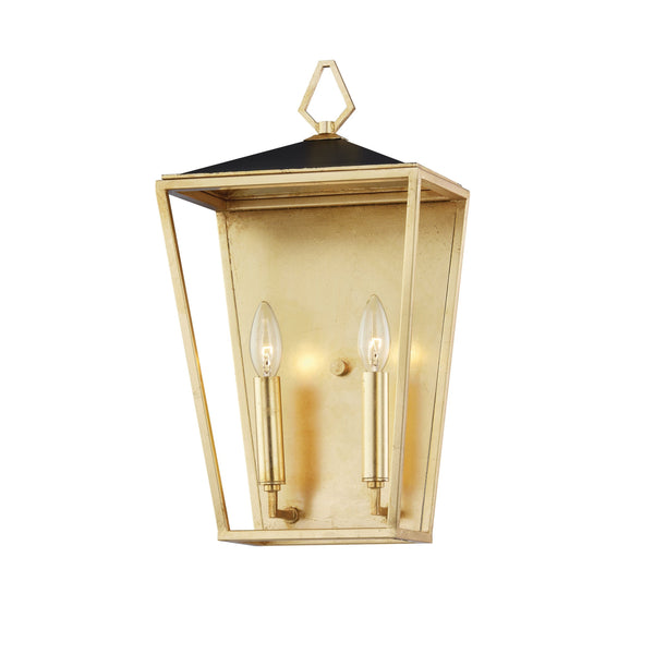 Lighting - Wall Sconce Paxton 2 Light Wall Sconce // Gold Leaf & Black 