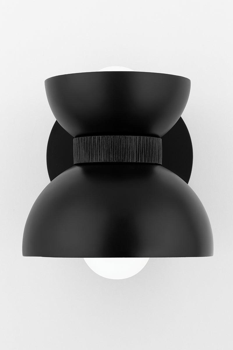 Lighting - Wall Sconce Pomona 2 Light Wall Sconce // Soft Black & Textured Black 