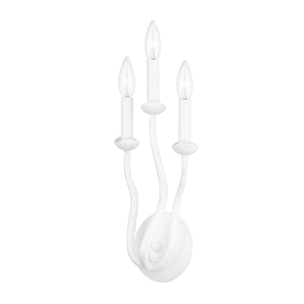 Lighting - Wall Sconce Reign 3 Light Wall Sconce // Gesso White 