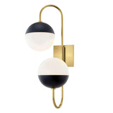 Lighting - Wall Sconce Renee 2 Light Wall Sconce // Aged Brass & Black // Large 