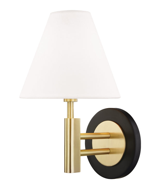 Lighting - Wall Sconce Robbie 1 Light Wall Sconce // Aged Brass & Black 