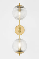 Lighting - Wall Sconce Sara 2 Light Wall Sconce // Aged Brass 