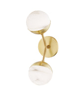 Lighting - Wall Sconce Saratoga 2 Light Wall Sconce // Aged Brass 