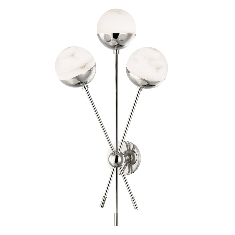 Lighting - Wall Sconce Saratoga 3 Light Wall Sconce // Polished Nickel // Small 