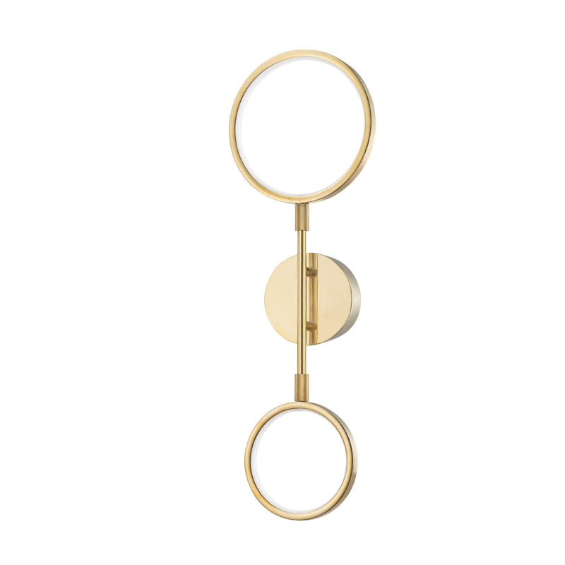 Lighting - Wall Sconce Saturn 2 Light Led Wall Sconce // Aged Brass 