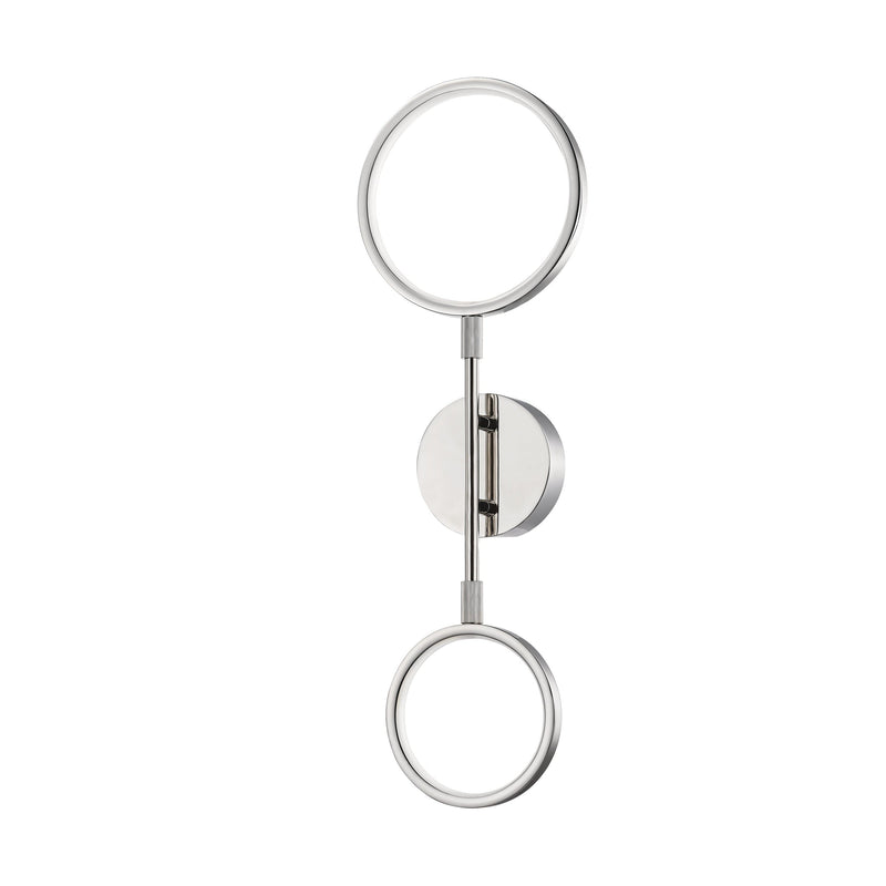 Lighting - Wall Sconce Saturn 2 Light Led Wall Sconce // Polished Nickel 