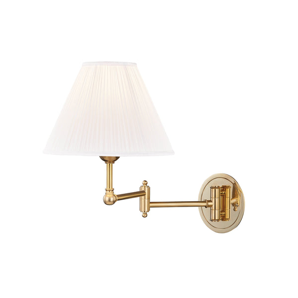 Lighting - Wall Sconce Signature No.1 1 Light Adjustable Wall Sconce // Aged Brass 