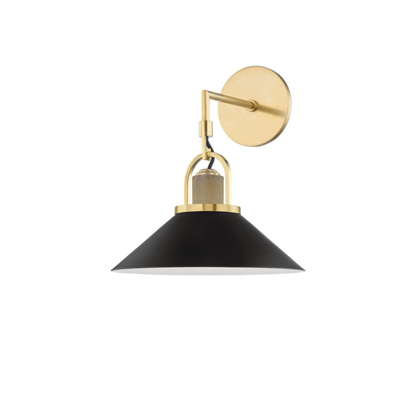 Lighting - Wall Sconce Syosset 1 Light Wall Sconce // Aged Brass & Black 