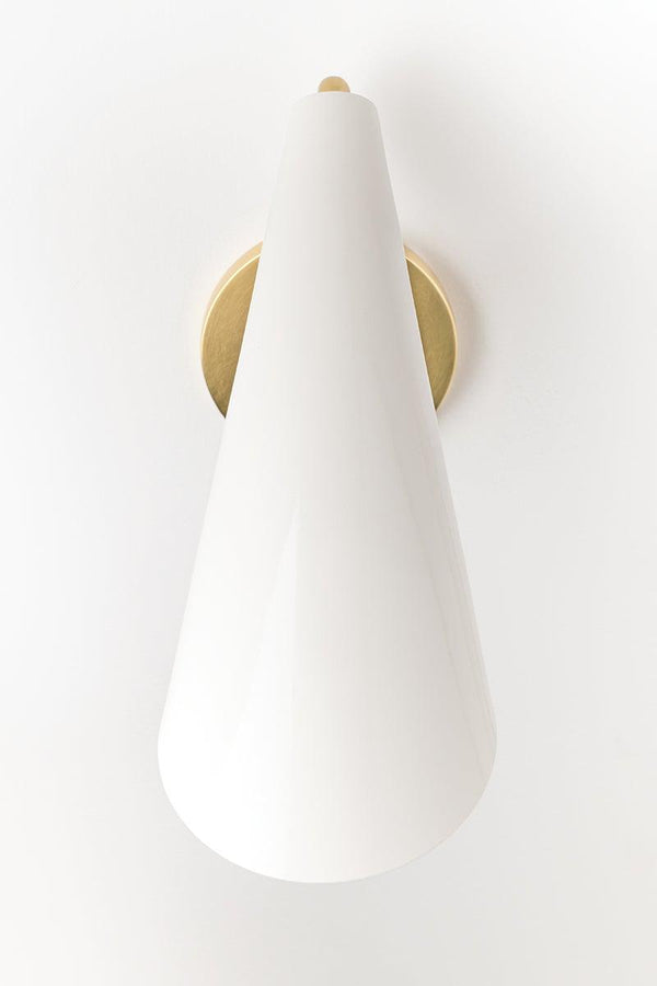 Lighting - Wall Sconce Talia 1 Light Wall Sconce // Aged Brass & Dove Gray Combo 