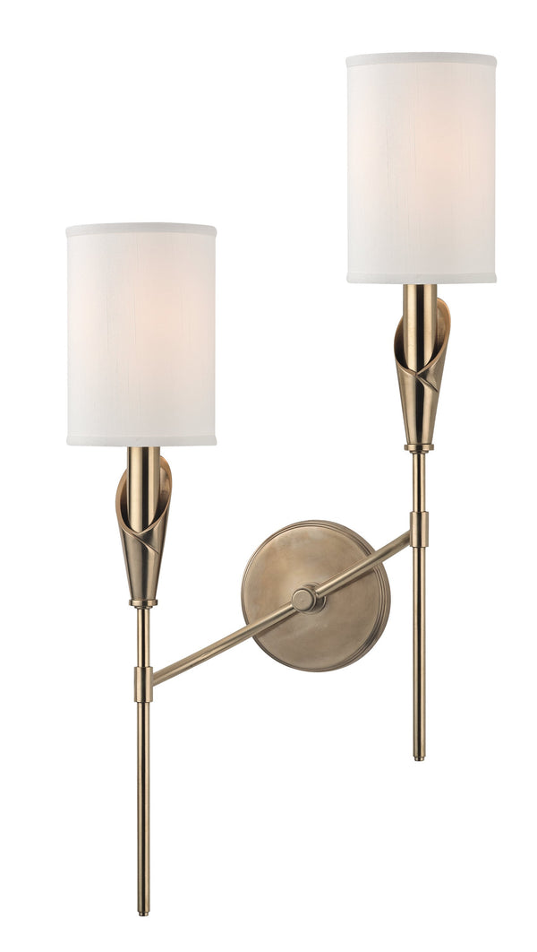 Lighting - Wall Sconce Tate 2 Light Left Wall Sconce // Aged Brass 