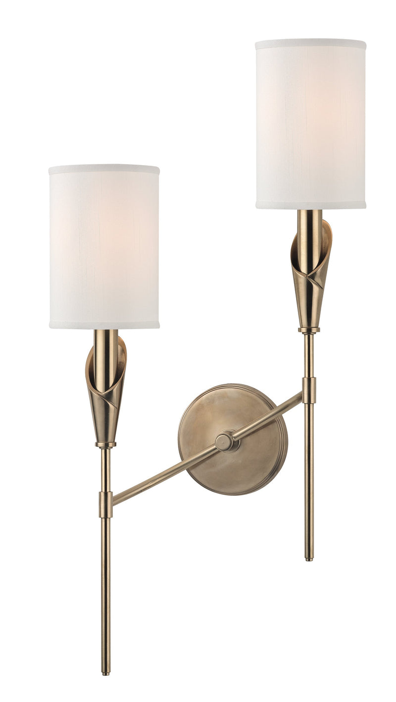 Lighting - Wall Sconce Tate 2 Light Left Wall Sconce // Aged Brass 