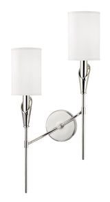 Lighting - Wall Sconce Tate 2 Light Left Wall Sconce // Polished Nickel 