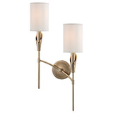 Lighting - Wall Sconce Tate 2 Light Right Wall Sconce // Aged Brass 