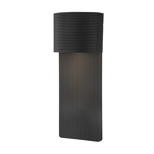 Lighting - Wall Sconce Tempe 1 Light Large Exterior Wall Sconce // Soft Black 