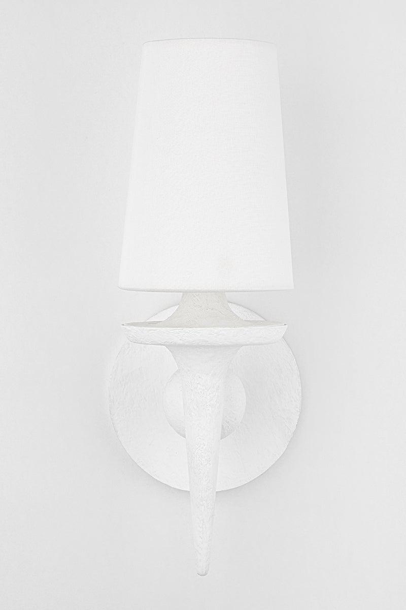 Lighting - Wall Sconce Torch 1 Light Wall Sconce // White Plaster 