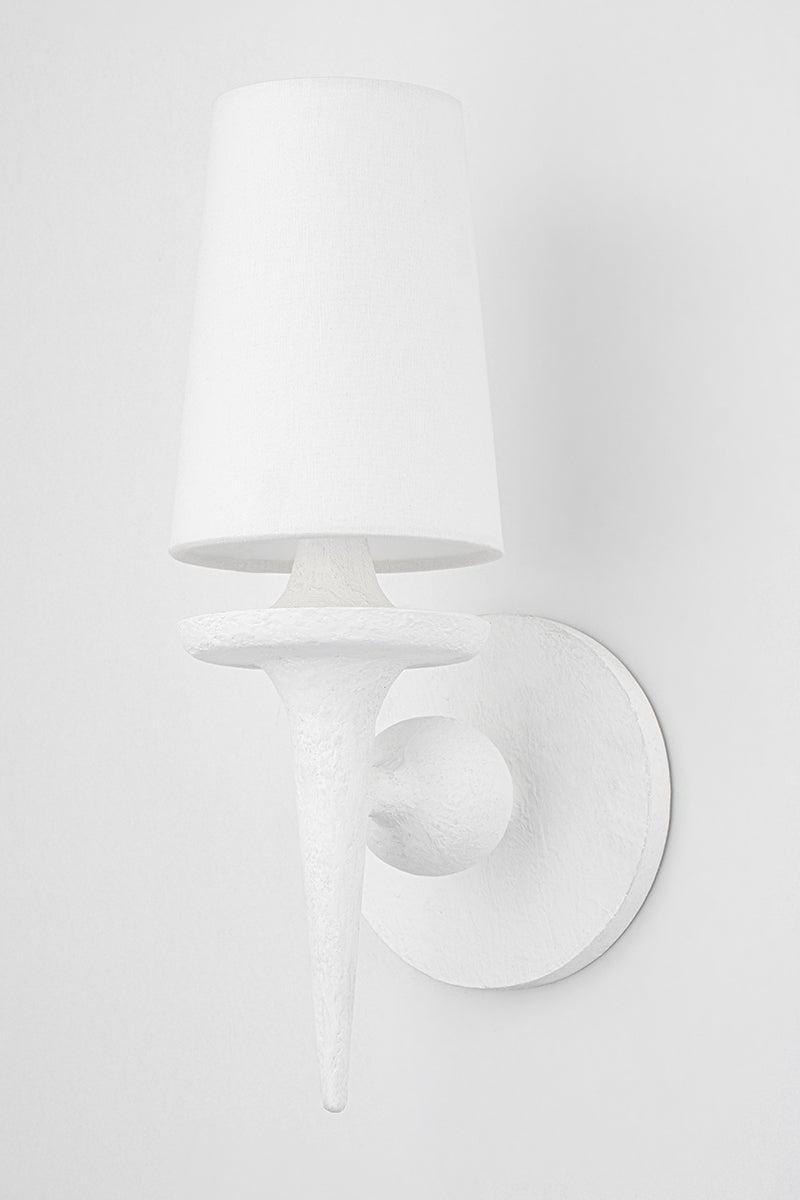 Lighting - Wall Sconce Torch 1 Light Wall Sconce // White Plaster 