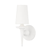 Lighting - Wall Sconce Torch 1 Light Wall Sconce // White Plaster 