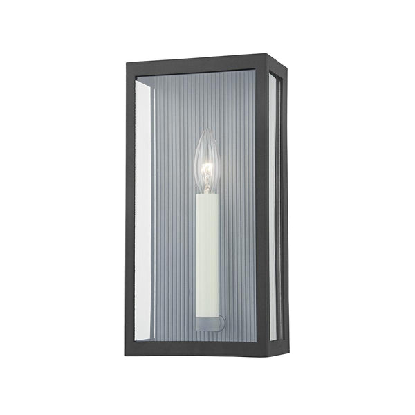 Lighting - Wall Sconce Vail 1 Light Exterior Wall Sconce // Texture Black & Weathered Zinc 