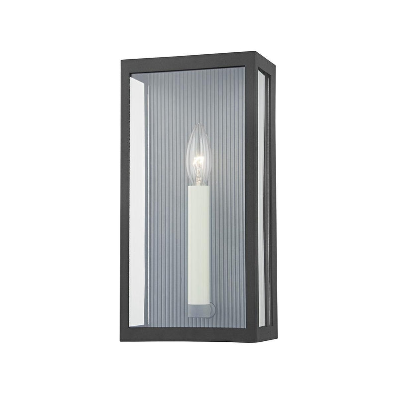 Lighting - Wall Sconce Vail 1 Light Exterior Wall Sconce // Texture Black & Weathered Zinc 