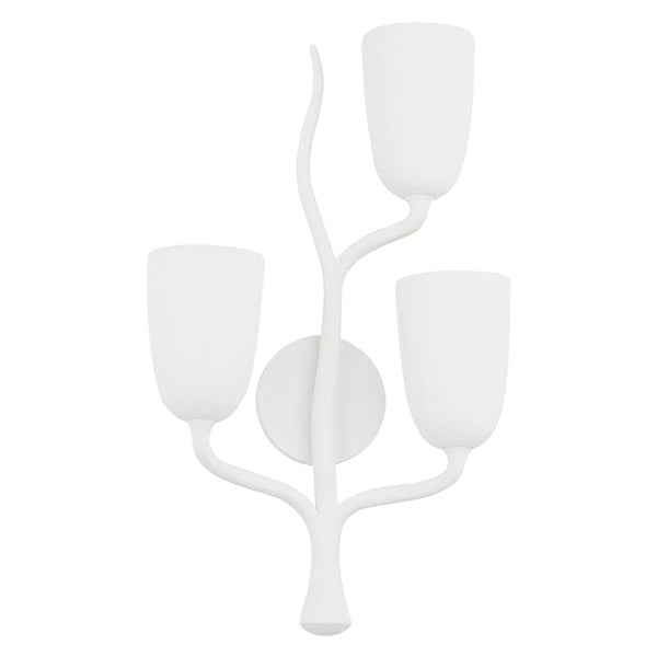 Lighting - Wall Sconce Vine 3 Light Right Wall Sconce // White Plaster 