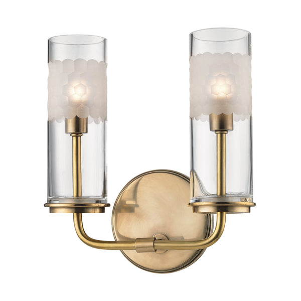 Lighting - Wall Sconce Wentworth 2 Light Wall Sconce // Aged Brass 