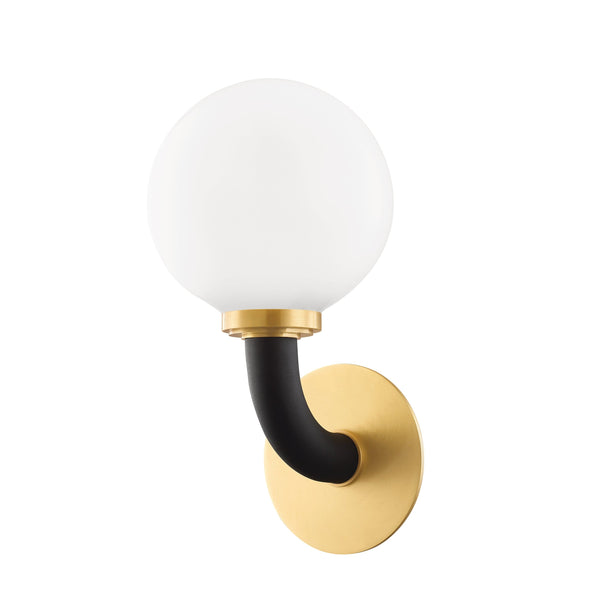 Lighting - Wall Sconce Werner 1 Light Wall Sconce // Aged Brass & Black 