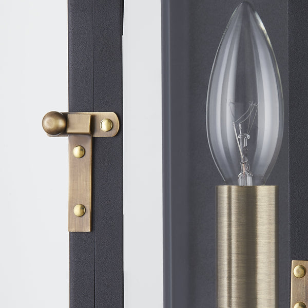 Lighting - Wall Sconce Wes 1 Light Exterior Wall Sconce // Patina Brass 