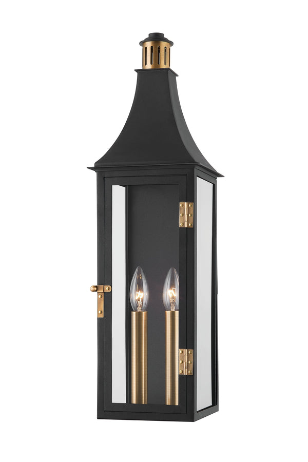 Lighting - Wall Sconce Wes 2 Light Exterior Wall Sconce // Patina Brass 