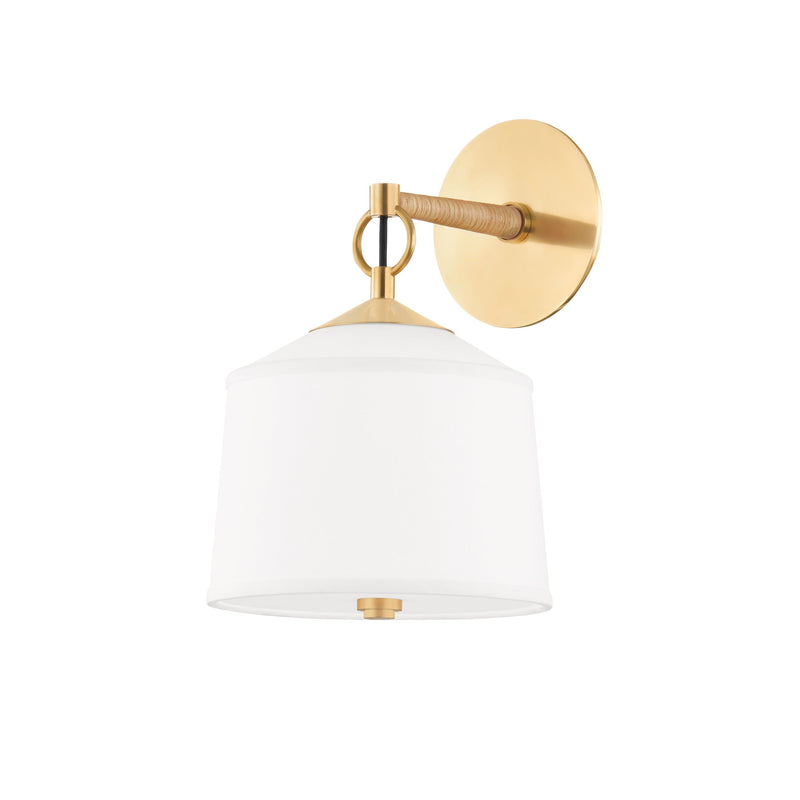 Lighting - Wall Sconce White Plains 1 Light Wall Sconce // Aged Brass 