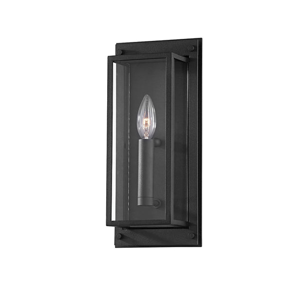 Lighting - Wall Sconce Winslow 1 Light Small Exterior Wall Sconce // Textured Black 