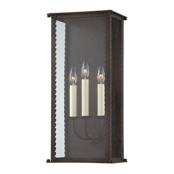 Lighting - Wall Sconce Zuma 3 Light Large Exterior Wall Sconce // French Iron 