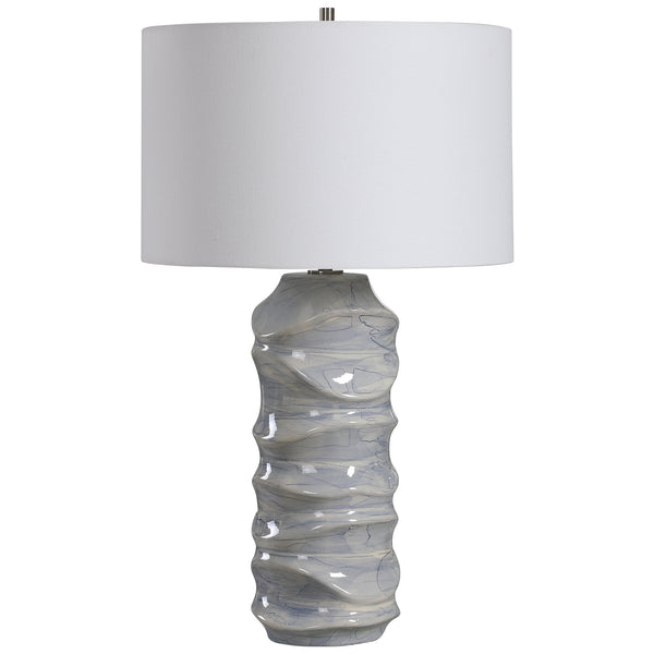 Lighting Waves Blue & White Table Lamp 