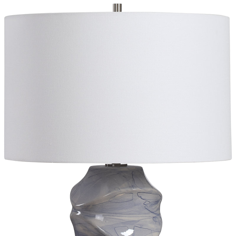 Lighting Waves Blue & White Table Lamp 