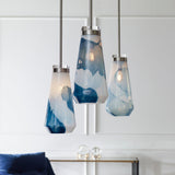 Lighting Windswept Blue & White 1 Light Mini Pendant 