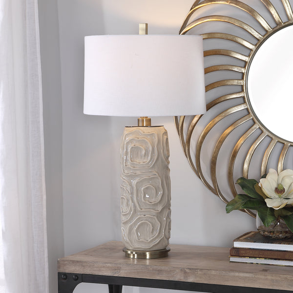 Lighting Zade Warm Gray Table Lamp 