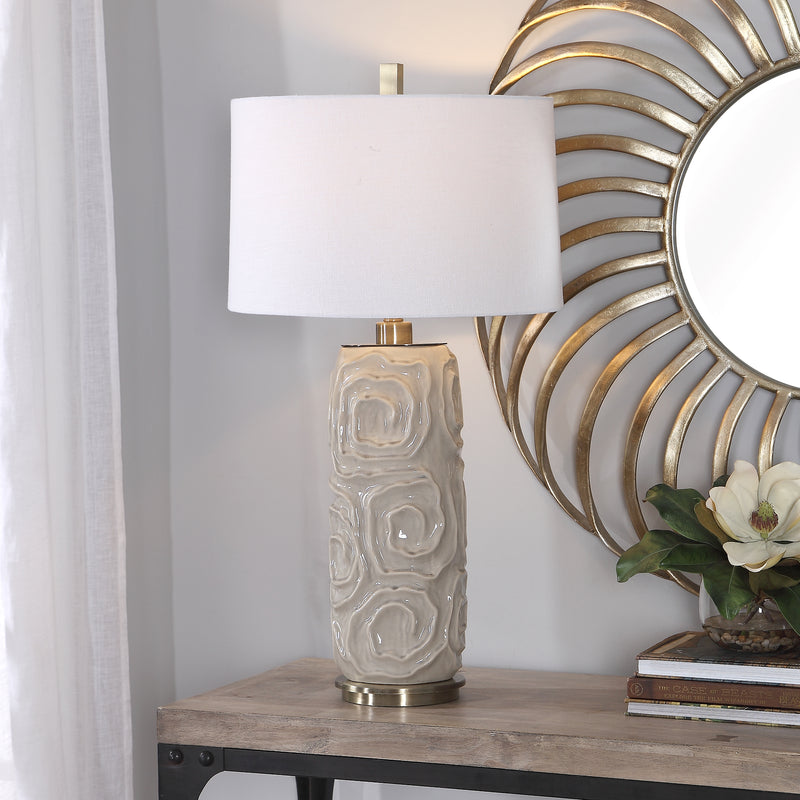 Lighting Zade Warm Gray Table Lamp 