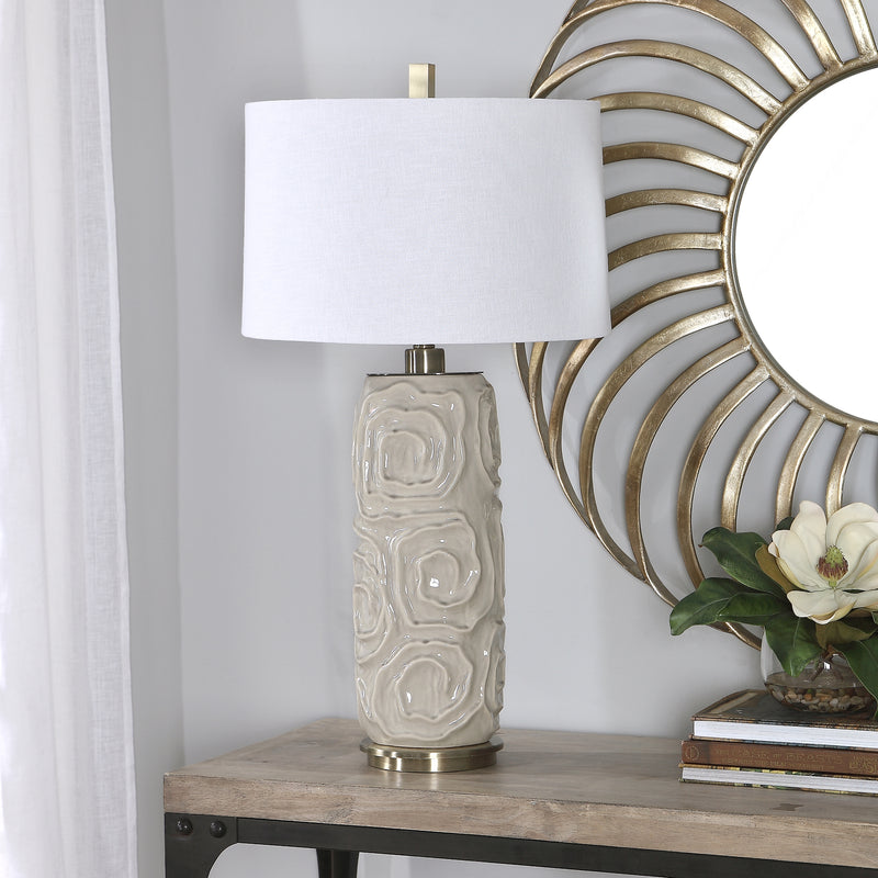 Lighting Zade Warm Gray Table Lamp 