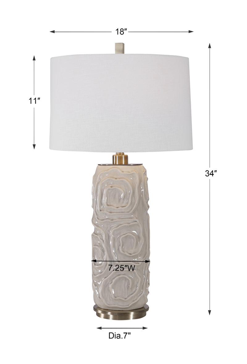 Lighting Zade Warm Gray Table Lamp 