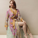 Loungewear Indian Summer Kimono Robe // Pink 