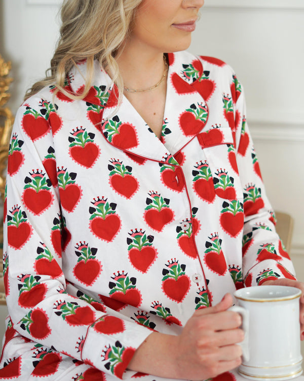 Loungewear Loved Ex Voto Heart Long PJ Set 