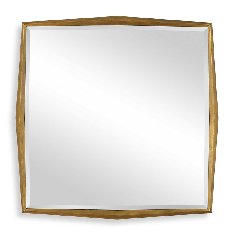 Mirror On Point Square Gold Mirror 