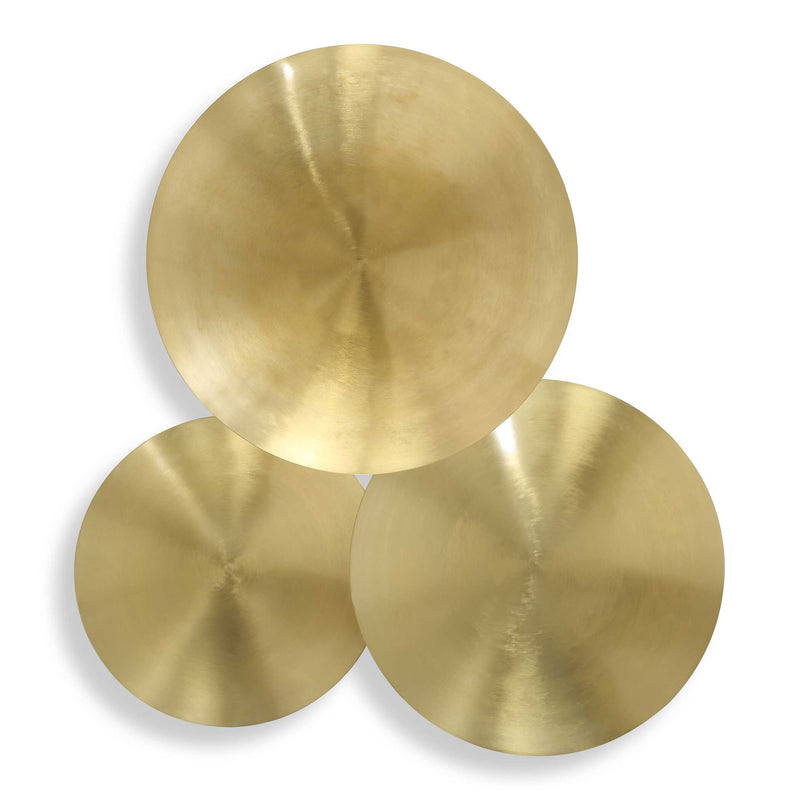 Wall Art Cymbalic Round Brass Wall Art // Set of 3 