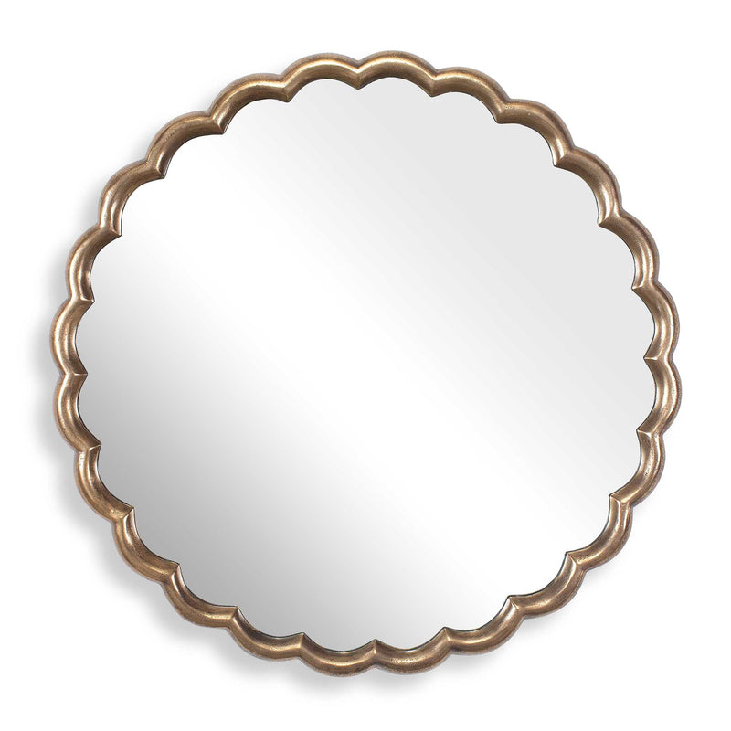 Mirror Cerrito Antique Brass Round Mirror 