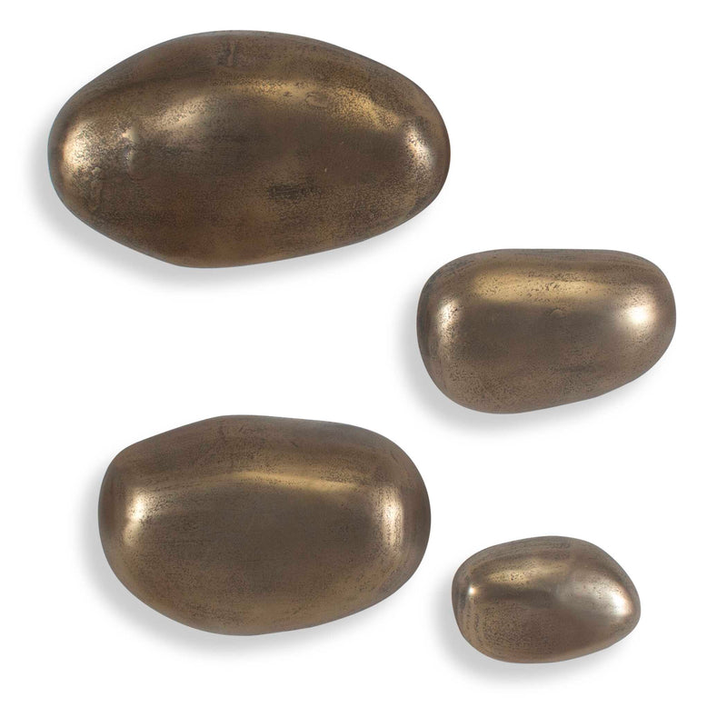 Wall Art Set In Stone Brass Outdoor Wall Art // Set of 4 