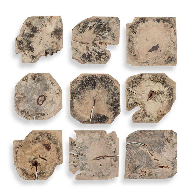 Wall Art Bahati Wood Bleached Wall Decor // Set of 9 